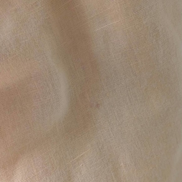 FLAX I Relax, I Let Go Linen Blouse Button Up V Neck Quarter Sleeve Small - Picture 3 of 5